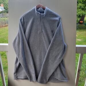 Chaps Sweatshirt Men's Medium Gray Golf 1/4 Zip Fleece‎ Pullover XXL